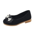 thumbnail image 1 of UngA Sandals for Kids Girls Princess Girl Sandals Summer Strap Closed Toe Sandals Flats for Girls Toddler and Little Kid Flower Girl Sandals(Black,Size 9.5), 1 of 5