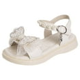thumbnail image 1 of UngA Sandals for Girls Boys Girls Toddler Little Kid Sandals Buckle Adjustable Water Sandal with Hook Loop Back Strap Princess Shoes(White,Size 12), 1 of 4