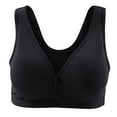 thumbnail image 1 of UngA Senior Bras for Women Front Closure Bras Seamless Wireless Comfort Supportive No Underwire Convenient Mastectomy Bralettes Black,M, 1 of 2