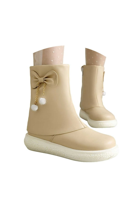 Sexy Boots for Women Heel Motorcycle Style Classic Fashion Beige,7