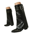 thumbnail image 1 of UngA Sexy Boots for Women Women's Western Boots Square Toe Heel Zipper Embroidered Ankle Boots Black,5.5, 1 of 7