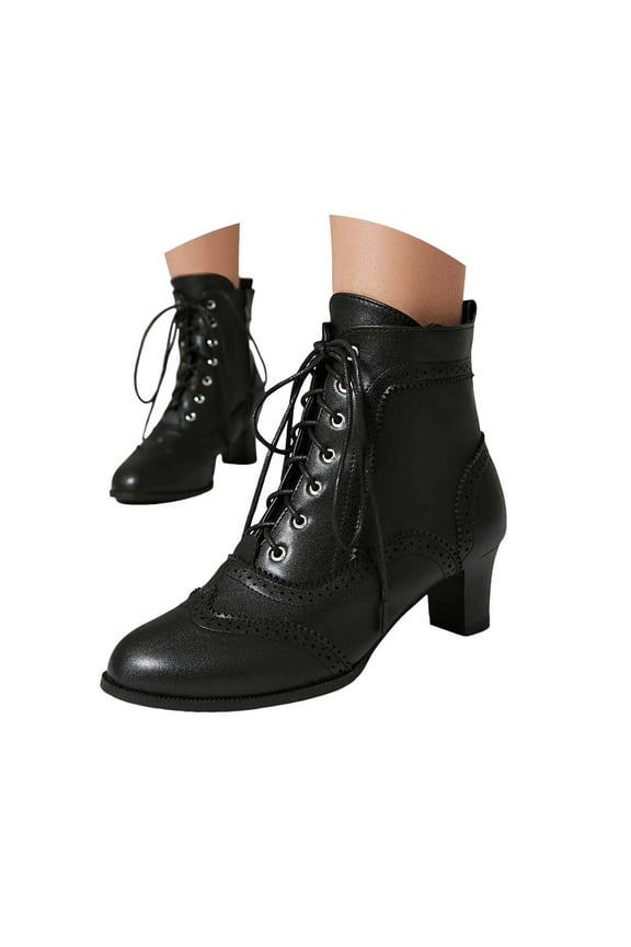 Sexy Boots for Women Women's Western Embroidered Ankle Boots Cowboy Cowgirl Low Heel Round Toe Short Booties Shoes Black,6