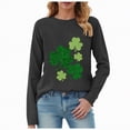 thumbnail image 1 of UngA St Patricks Day Shirt for Women Shamrock Long Sleeve Irish St Patty's Day Outfit Green Lucky Clover Crewneck Tee Tops,Size XXL, 1 of 8