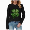 thumbnail image 1 of UngA St.Patricks Day Shirts Women Casual Long Sleeve Lucky Irish Shamrock Paddy's Day Graphic Tees Tops,Size XL, 1 of 8