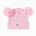 thumbnail image 1 of UngA Toddler Baby Boy Girl Knit Hats, Newborn Winter Pom Beanie Cute Baby Warm Knit Caps (Light Pink,0-36 Months), 1 of 6