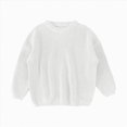 thumbnail image 1 of UngA Toddler Baby Knit Sweater Kids Crewneck Long Sleeve Pullover Sweatshirt Girl Boy Fall Winter Clothes (White,9-12 Months), 1 of 3