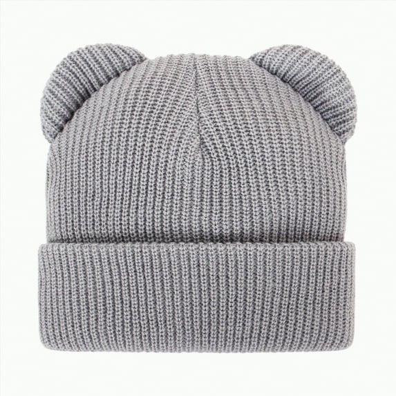 UngA Toddler Boy Winter Beanie Baby Knit Hat Warm Girl Beanies Newborn Cute Hats for Kids (Light Gray,3-8 Years)
