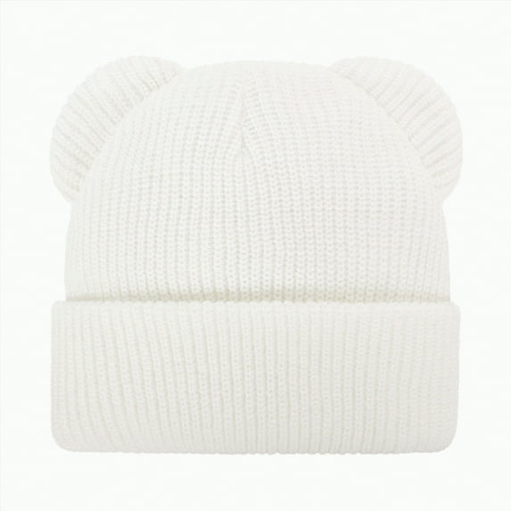 UngA Toddler Boy Winter Beanie Baby Knit Hat Warm Girl Beanies Newborn Cute Hats for Kids (White,3-8 Years)