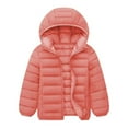 thumbnail image 1 of UngA Toddler Coat Kids Boy Girl Winter Hooded Puffer Jackets Coats Light Weight Padded Outerwear Red,10-11 Years, 1 of 1