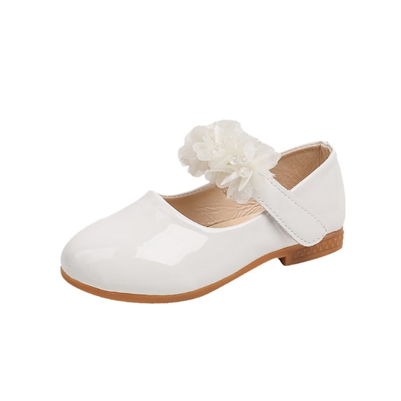 UngA Toddler Dress Sandals Girls Sandals Low Heels Dress Ankle Strap Open Toe Wedding Party Shoes(Toddler/Little Kids/Big Kids) Girls Dance Shoes(White,Size 8)