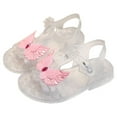 thumbnail image 1 of UngA Toddler Dress Sandals Toddler Flower Girl Sandals Girl Summer Dress Shoes Toddler Little Kid Wedding Party Girls Dance Shoes(White,Size 10.5), 1 of 3