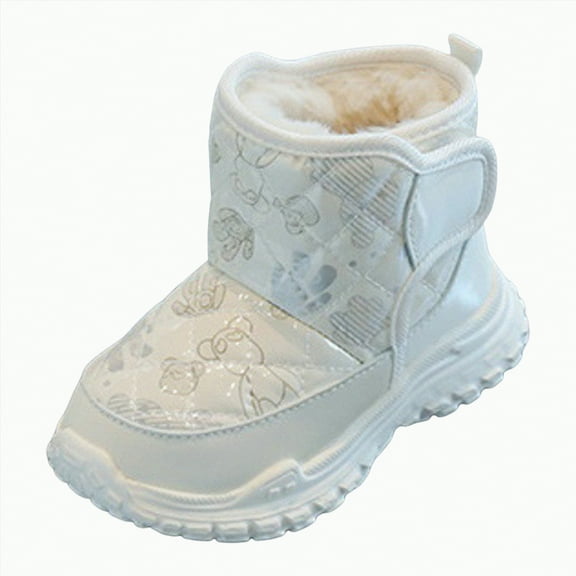 UngA Toddler Girl Winter Boots Warm Shoes Water-Resistant Comfy Non-Slip Ankle Boots Cold Weather Insulated Outdoor Mid Calf Walking Shoes Snow Boots Toddler Girl (Toddler/Little Kid),Size 12
