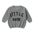 thumbnail image 1 of UngA Toddler Halloween Baby Halloween Sweater Pumpkin Embroidery Crewneck Knit Sweatshirt Pullover Tops Toddler Boy Girl Fall Winter Clothes Dark Gray,9-12 Months, 1 of 6