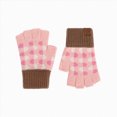 thumbnail image 1 of UngA Toddler Kids Winter Wool Knit Fingerless Gloves Print Cold Weather Thermal Warm Lightweight Soft Mitten for Girls Boys (Pink,6-9 Years), 1 of 4