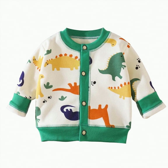 UngA Toddler Knit Cardigan Sweater Little Boy Girl Button Up Round Neck Long Sleeve Cardigan Knit Sweater Baby Fall Winter Clothes (Green,18-24 Months)