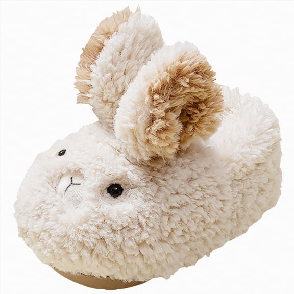 UngA Toddler Rabbit Winter Slippers - Soft Plush Indoor Bunny Slippers for Girls & Boys Slippers Toddler Boy Girl White,13(Toddler/Little Kid/Big Kid)