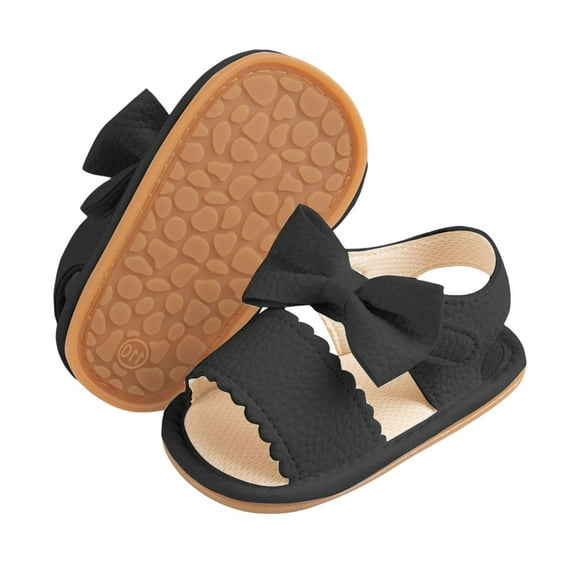 UngA Toddler Sandals Girl Kids Lightweight Adjustable Straps Summer Sandals (Toddler/Little Kid/Big Kid) Girls Dance Shoes(Black,Size 4)