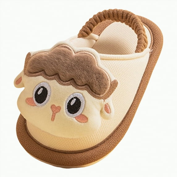 UngA Toddler Slippers Boys Girls House Shoes Cute bunny Slipper for Home Indoor Winter Bedroom Non Slip Soft Rabbit Warm shoes Toddlers Slippers Boys Girls Khaki,6.5(Toddler/Little Kid)