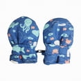 thumbnail image 1 of UngA Trends Lined Fleece Toddler Mittens Winter Warm Gloves Child Ski Waterproof Snow Baby Mittens for Boys Girls (Blue,6-18 Months), 1 of 6
