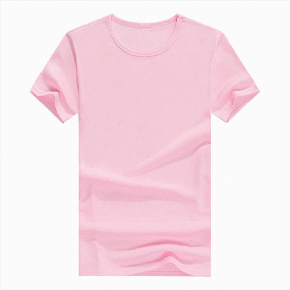 UngA Tshirt for Boys Girls Summer Cotton Basic Tee Top Crewneck Short Sleeve Shirts for Kids Toddler (Pink,2-3 Years)