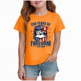 thumbnail image 1 of UngA USA 250th Anniversary Shirt Boys Girls 4th of July T-Shirts American Flag Shirt Patriotic Top Short Sleeve Tees for Kids Toddler 2-14 Years,Orange, 1 of 4