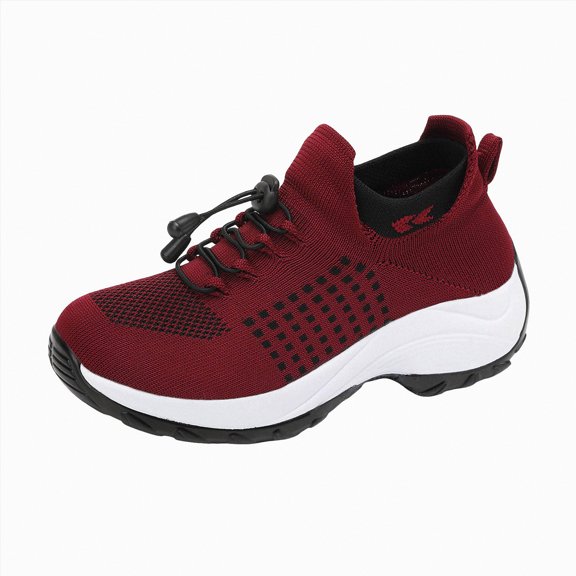 UngA Walking Sneakers for Women Women's Non Slip Gym Workout Shoes, Lightweight Breathable Tennis Shoes, Mesh Walking Sneakers Brick Red,5
