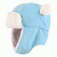 thumbnail image 1 of UngA Waterproof &Windproof Winter Baby Beanie Fleece Lined Kids Toddler Trapper Hat Earflap Warm Hat for Boys Girls (Light Blue,6-12 Months), 1 of 7