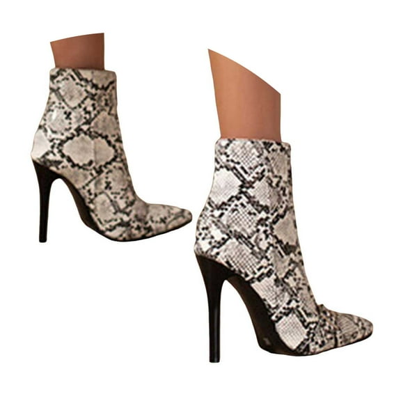 UngA Wide Calf Boots Knee High Boots Women Pointed Toe Tall Boots 3 In Stiletto High Heel Long Boots Side Zipper Dress Knee High Boots White,7