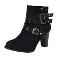 thumbnail image 1 of UngA Wide Calf Western Boots Woman Women's Mid Calf The Western Cowboy Boots Fashion Cowgirl Boots For Women Low Heel Black,11, 1 of 7