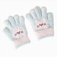 thumbnail image 1 of UngA Winter Gloves Kids Cute Print Fleece Winter Warm Lined Mittens Knit Thermal Knitted Gloves Warm Mittens for Boys Girls (Light Gray,2-4 Years), 1 of 7