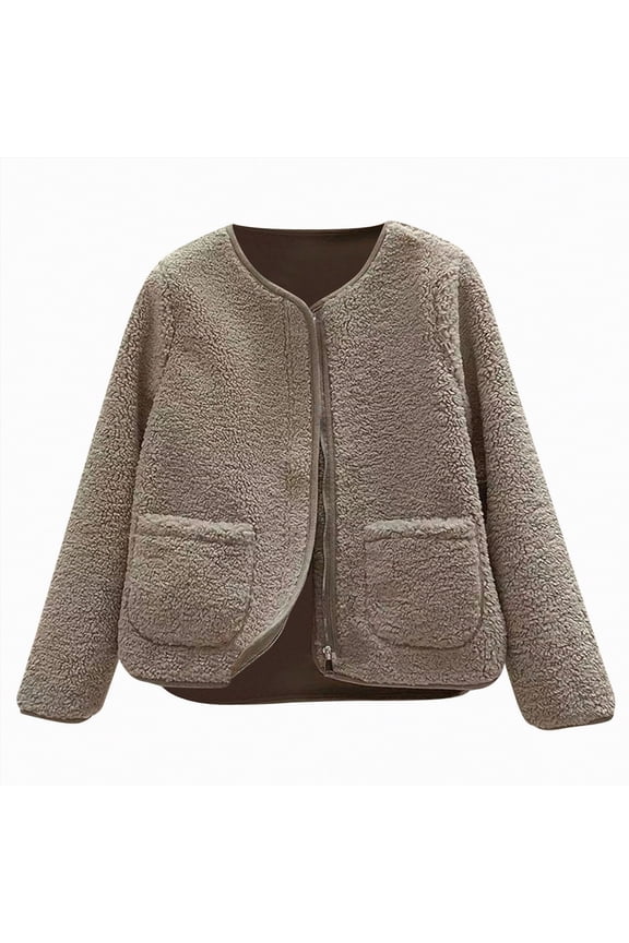 Winter Jackets for Women Sherpa Lined Jacket Women Duffle Toggle Coat Hooded Fleece Jacket Women Jackets Coffee,XL