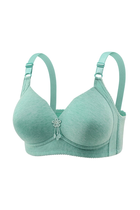 Wireless Bras for Women Support And Lift Push Up Bralettes No Underwire Supportive Tshirt Bra Seamless Comfortable Everyday Bras Mint Green,46