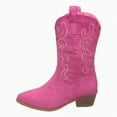 thumbnail image 1 of UngA Women Boots Cowgirl Mid Calf Western Cowboy Boots Fashion Winter Boots for Women Chunky Low Heel Hot Pink,Size 7.5, 1 of 7