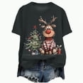 thumbnail image 1 of UngA Women Christmas Shirt Crew Neck Shirts for Women Xmas Tree Shirt Merry and Bright Shirt Casual Graphic Tee Tops Christmas T-Shirts for Women Dark Gray,XXXL, 1 of 6