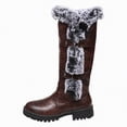 thumbnail image 1 of UngA Women Fashion Winter Boots Mid-Calf Warm Plush Lining Snow Boots for Women Brown,Size 8.5, 1 of 7