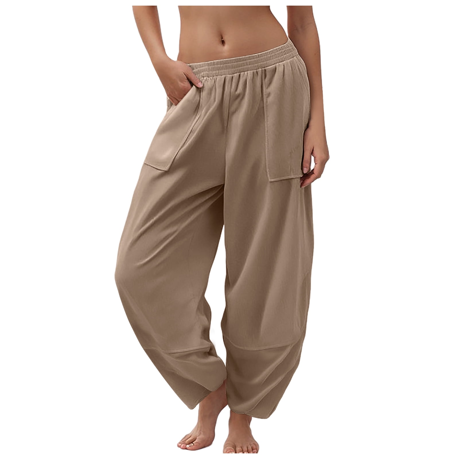 UngA Women'S Casual Pants Womens Casual Linen High Waist Pants ...