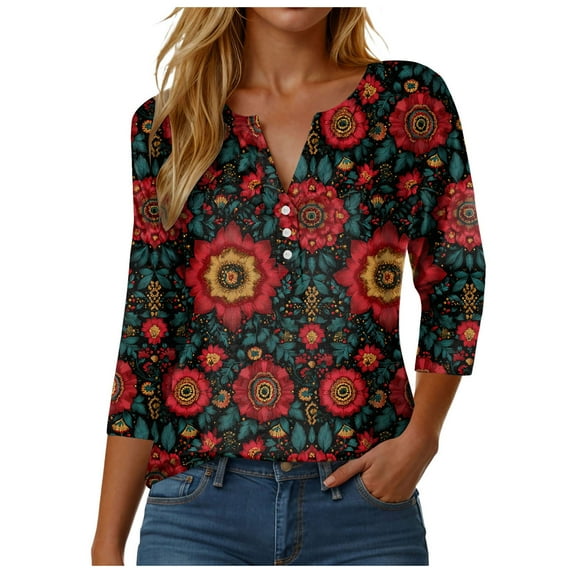 UngA Women'S Long Sleeve Shirts Long Sleeve V Neck Shirts for Women Fall Tops Lightweight Sweaters Dressy Casual Tunic Tops 2025 Outfits Red,3XL