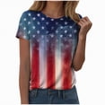 thumbnail image 1 of UngA Women's 250th America Anniversary Independence 250 Years of Freedom Crew-Neck Women Shirts (Navy,S), 1 of 7