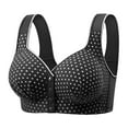 thumbnail image 1 of UngA Women's Bralette Plus Size Daily Bra Push Up Bras No Underwire High Support Front Closure Front Snaps Full Coverage Easy Close Bras Black,S, 1 of 3