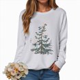 thumbnail image 1 of UngA Women's Christmas Sweatshirts Xmas Women Drop Shoulder Sweatshirt Long Sleeve Pullover Tops Sweatshirt Women (Light Gray,M), 1 of 6