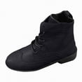 thumbnail image 1 of UngA Women's Combat Boots Ankle Boots Lace-Up Platform Lug Sole Women’s Boots Black,Size 7, 1 of 7