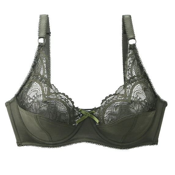 UngA Women's Easy Underarm-smoothing With Seamless Stretch Wireless Lightly Lined Comfort Comfort Bras for Women Green,85E