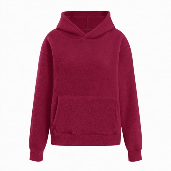 UngA Women's Hoodies Comfy Sweatshirts Fall Fashion 2025 Outfits Casual Tops Fleece Clothes with Pockets Oversized Hoodies for Women (Wine,XL)