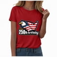 thumbnail image 1 of UngA Women's Patriotic 250Th Anniversary USA Shirt Faith Freedom 250 Years Womens Tshirt XL,Red, 1 of 8