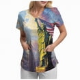 thumbnail image 1 of UngA Women's Shirt 250Th America Anniversary Casual Printed Crew Neck T-Shirt Faith Freedom 250 Years Tshirt Women (Yellow,L), 1 of 8