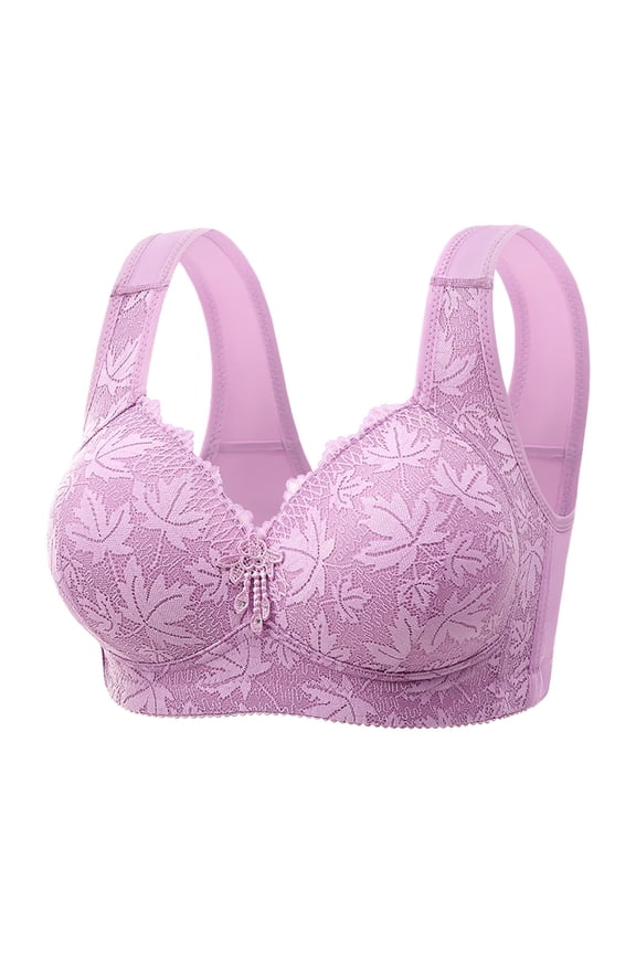 Women's Underarm-Smoothing with Seamless Stretch Wireless Lightly Lined Comfort Everyday Bras for Women Purple,S