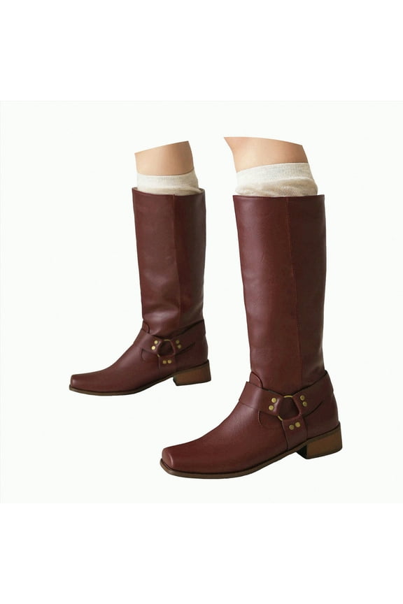 Womens Boots Mid Calf Cowboy Boots for Women Ankle Cowgirl Booties Wide Mid Calf Pointed Toe Western Boots Short Classic Booties Red,6