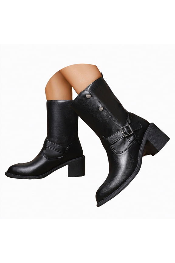 Womens Boots Mid Calf Fold Over Boots Slouchy Boots Wide Calf Pleated Platform Boots Glitter Metallic Silver Boots Chunky Stacked Boots for Women Black,Size 9