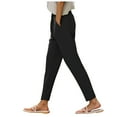thumbnail image 1 of UngA Womens Cargo Sweatpants High Waisted Sweat Pants Drawstring Womens Sweatpants Slant Side Pockets Straight Leg Pants Black,3XL, 1 of 6