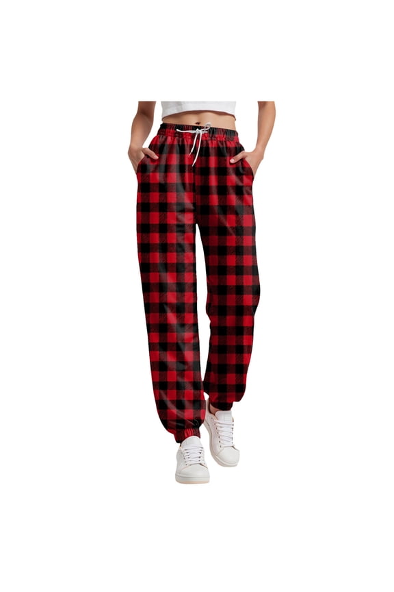 Womens Christmas Pants Jogger Sweat Pants Casual Drawstring Elastic High Waist Winter Outfit Sweat Pants for Womens,Size XXXL